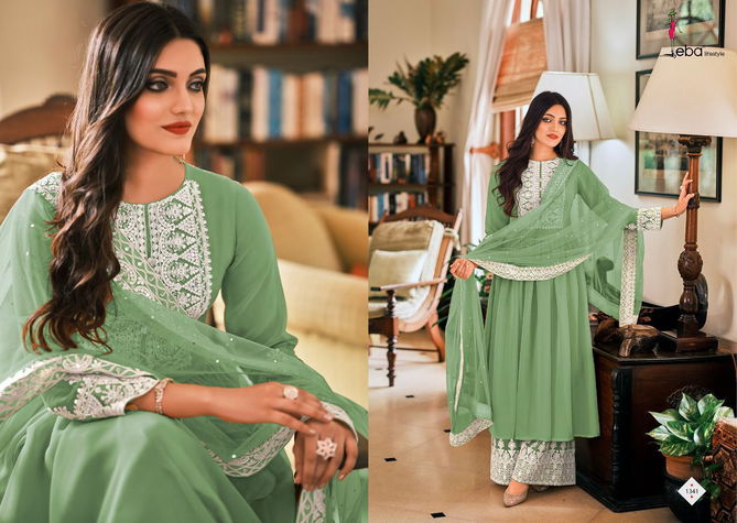 Eba Dilnor Heavy Fox Georgette With Embrodery Cotton Thred & Siquance Work and Codding work Salwaar Suit